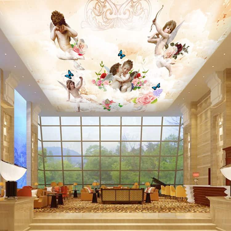 Ánh sáng tác động đến tranh tường phòng khách