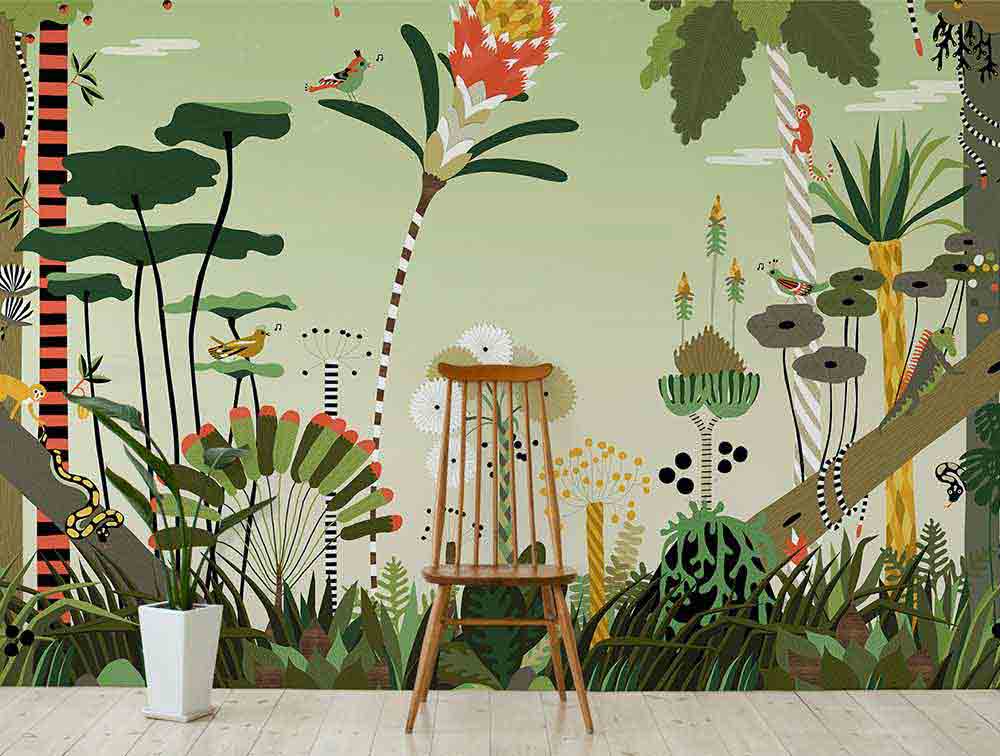 Vẽ tranh tường rừng nhiệt đới - ảnh 2