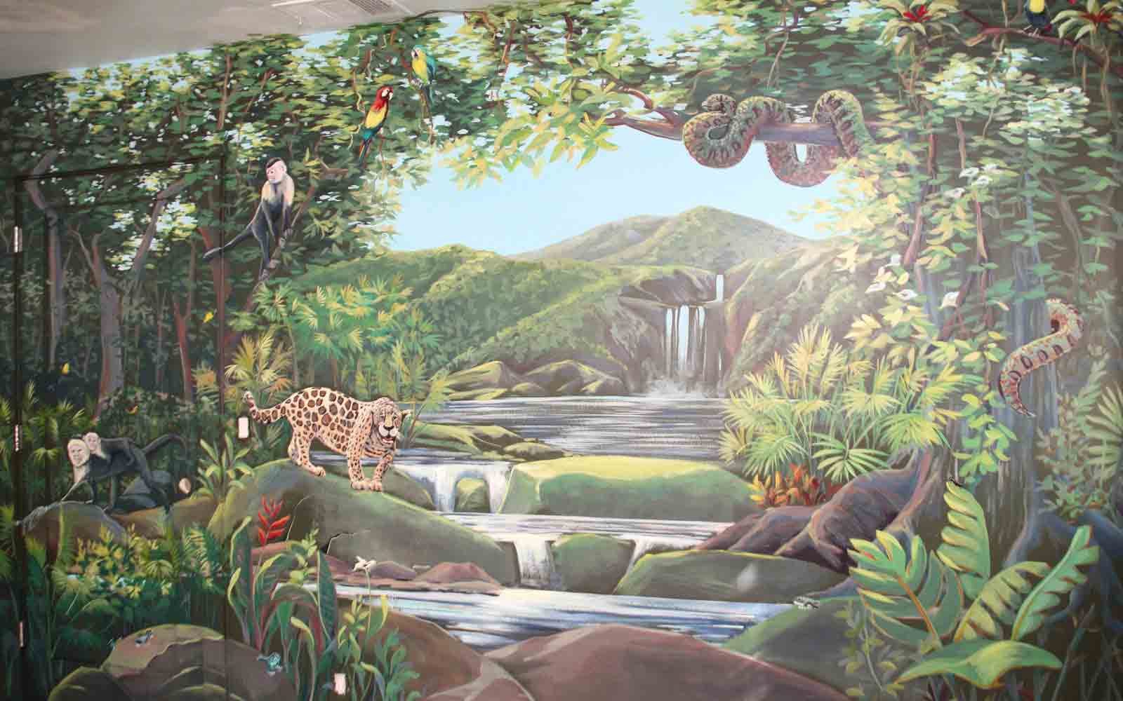 Vẽ tranh tường rừng nhiệt đới - ảnh 4