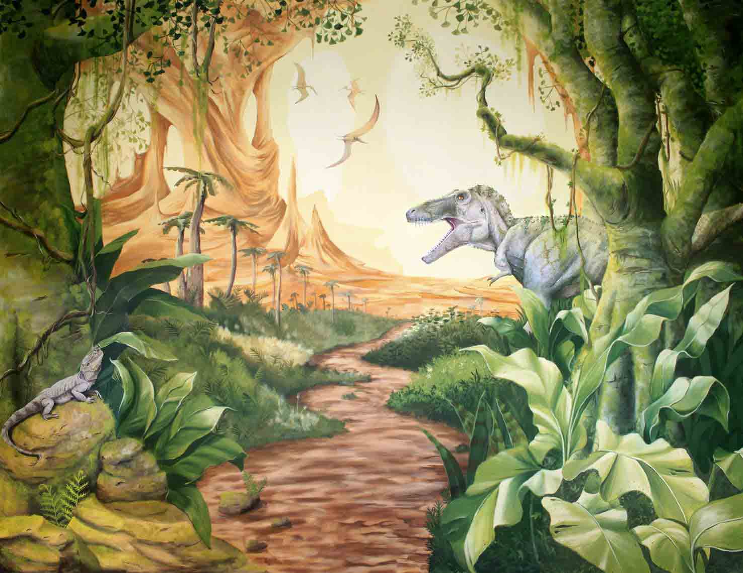 Vẽ tranh tường rừng nhiệt đới - ảnh 5